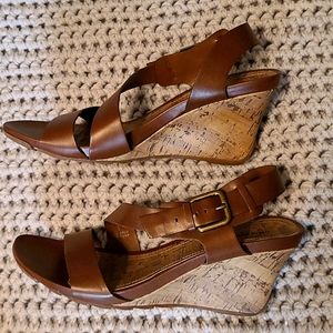 Montego Bay Club Brown cork wedges